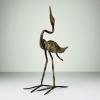Vintage metal Brutalist sculpture Bird by Salvino Marsura, Italy 1950s