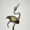 Vintage metal Brutalist sculpture Bird by Salvino Marsura, Italy 1950s