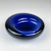 Original blue glass ashtray by Per Lütken for Holmegaard, Denmark, 1962