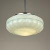 Vintage blue glass pendant lamp, Italy 1950s