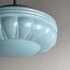 Vintage blue glass pendant lamp, Italy 1950s