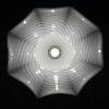 Vintage swirl white Murano glass pendant lamp, Italy 1970s