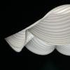 Vintage swirl white Murano glass pendant lamp, Italy 1970s