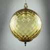 Vintage yelllow murano sphere ball pendant lamp Italy 1970s