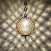Vintage yelllow murano sphere ball pendant lamp Italy 1970s