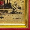 Original Gold leaf 23K engraving Pines Collection by A. Carullo, Italy, 1980s