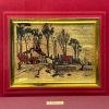 Original Gold leaf 23K engraving Pines Collection by A. Carullo, Italy, 1980s