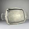Antique pewter tray or fruit platter by Lavorazione a Mano Rama Peltro 95%, Italy, 1950s