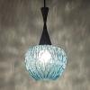 Vintage blue Murano pendant lamp by Stilnovo, Italy 1950s