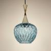 Vintage blue Murano pendant lamp by Stilnovo, Italy 1950s