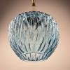 Vintage blue Murano pendant lamp by Stilnovo, Italy 1950s