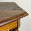 Antique Hexagonal Walnut Side Table, Italy, the Early 20th Century, Bobbin Turned Legs