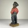 Antique terracotta sculpture Boy "Como Papá", Spain, 1900-1930s