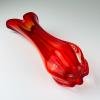 Mid-century red glass vase, Italy 1970s