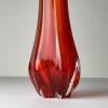 Mid-century red glass vase, Italy 1970s