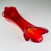 Mid-century red glass vase, Italy 1970s