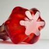 Mid-century red glass vase, Italy 1970s
