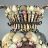 Vintage vase of shells 70s