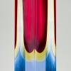 Sommerso red Murano glass vase, style Flavio Poli, Italy 1970s