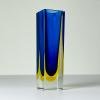 Sommerso blue Murano glass vase, style Flavio Poli, Italy 1970s