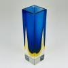 Sommerso blue Murano glass vase, style Flavio Poli, Italy 1970s