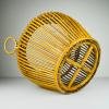 Vintage rattan basket, Italy 1960s