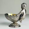 Original Silver-Plated Caviar Server with Spoon by Royal Family Sheffield, Italy 1990s