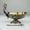 Original Silver-Plated Caviar Server with Spoon by Royal Family Sheffield, Italy 1990s