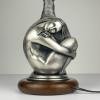 Vintage silver table lamp Man and Women by Ottaviani, Italy 1970s