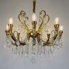Vintage crystal chandelier, Italy 1950s