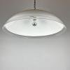 Mid-century XL white plastic pendant lamp by iGuzzini Italy 1980s Vintage Hanging Light Space Age Modern