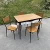Set of mid-century dining table and 4 chairs by Salvarani Depositato Italy 1950s Set for dining room