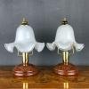Pair of vintage murano night table lamp Italy 1970s