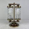 Vintage murano glass and brass table lamp Italy 1960s Tronchi murano desk lamp