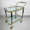 Vintage Serving Bar Cart S.W. Germany 1950s Retro trolley bar Brass Bar Wagon Drinks Trolley