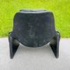 P60 lounge black chair by Vittorio Introini for Saporiti Italy 1960s