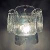 Iced murano glass chandelier by Carlo Nason for Mazzega Italy 1960s Art Murano glass handmade murano glass