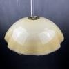 Vintage beige murano glass pendant lamp Italy 1970s Mid-century lighting Retro home decor