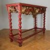 Old church console Germany 19th century Console table with decorative woodcarving Baroque Original Not a Replica