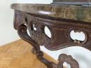 Antique old church console table 19th century Germany Original decorative wood carving Baroque