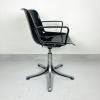 Mid-century plastic chair Modus Office by Osvaldo Borsani for Tecno Italy 1970s black desk swivel chair retro office chair