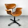 Mid-century swivel desk chair by Gastone Rinaldi for Rima Italy 1970s Vintage home office