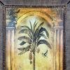 Vintage large wood bamboo decor panel 1950s retro wall decor colonial or tropical style
