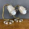 Mid-century bedside lamps Italy 1970s Set of 2 vintage table lamp retro home decor