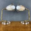 Mid-century bedside lamps Italy 1970s Set of 2 vintage table lamp retro home decor