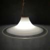 Murano glass white pendant lamp Italy 1970s Mid-century lighting XL ceiling lamp