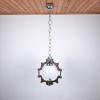 Mid-century murano glass pendant lamp Mazzega Italy 1970s Geometric Chandelier Retro Ceiling lamp Space Age