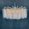 Vintage glass chandelier Italy 1960s Retro home decor Vintage lighting space age