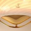 Retro swirl murano glass pendant lamp Italy 80s Mid-century light White Gold
