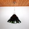 Vintage green murano glass pendant lamp Romano Mazzega Italy 1930s